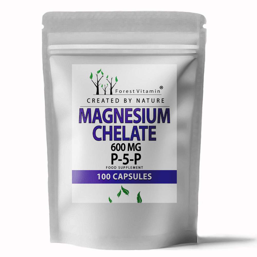 Chelatowany Magnez + P5P 100 kapsułek od Forest Vitamin Chelatowany Magnez + P5P 100 kapsułek od Forest Vitamin