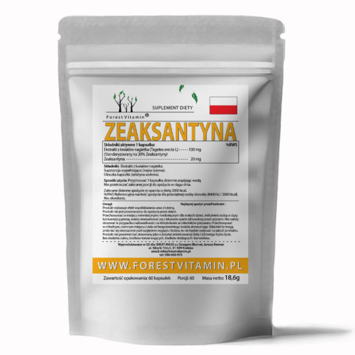 Forest Vitamin®  Zeaksantyna 100mg  60 Kapsułek