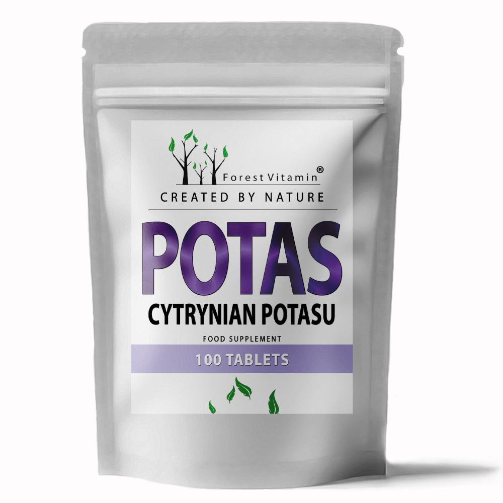 Forest Vitamin - Cytrynian Potasu Potas 100 tabletek Forest Vitamin - Cytrynian Potasu Potas 100 tabletek