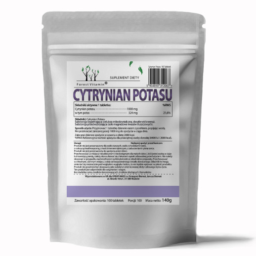 Forest Vitamin - Cytrynian Potasu Potas 100 tabletek