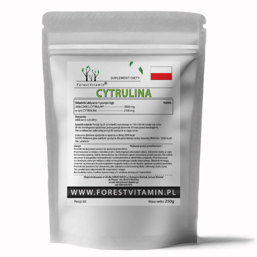 CYTRULINA (Jabłczan Cytruliny)  250g w Proszku od Forest Vitamin®