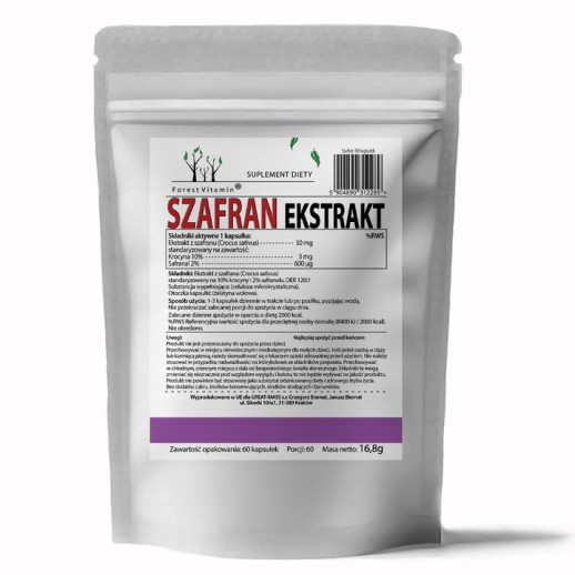 Forest Vitamin - Szafran 30mg 60 kapsułek