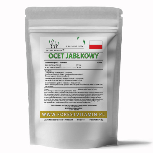 Ocet Jabłkowy 500mg  60 Kapsułek od Forest Vitamin®