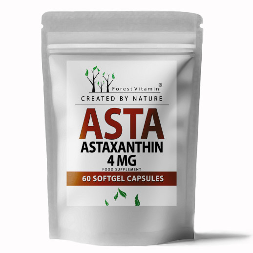 Astaksantyna Naturalna 4mg  Żelowe Kapsułki od Forest Vitamin®