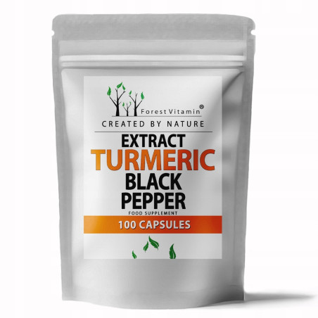 Forest Vitamin®  Kurkuma + Czarny Pieprz  100 Kapsułek