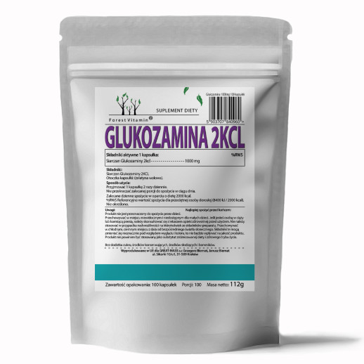 Forest Vitamin®  Glukozamina 2KCL 1000mg  100 Kapsułek