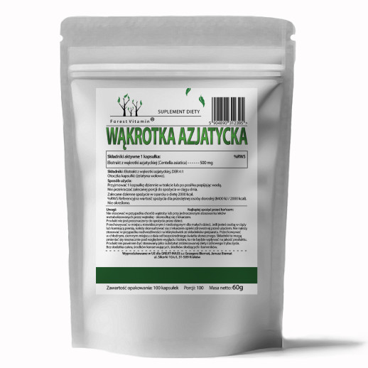 Gotu Kola 500mg 100 kapsułek od Forest Vitamin