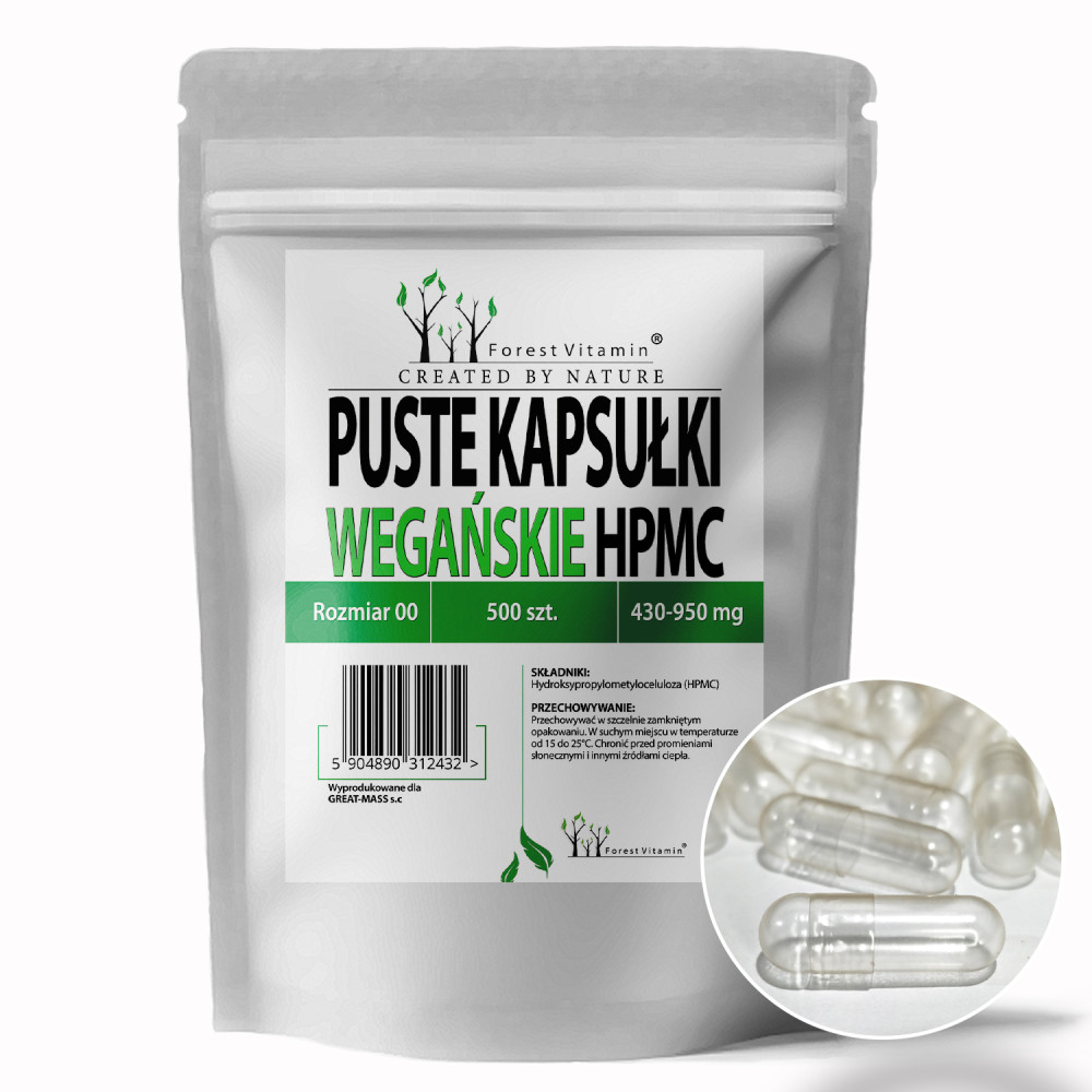 Puste Kapsułki HPMC 500szt od Forest Vitamin