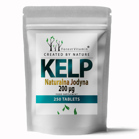 Forest Vitamin®  KELP Naturalna Jodyna 200mg  250 Tabletek