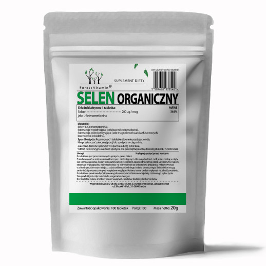 Forest Vitamin®  Selen Organiczny 200mg  100 Tabletek