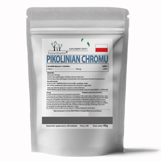 Forest Vitamin®  CHROM PIKOLINIAN  200mg   200 Tabletek