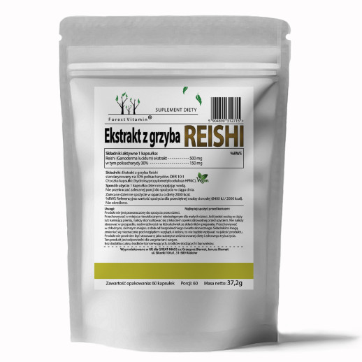 Forest Vitamin - Ekstrakt z Grzyba Reishi 60 kapsułek
