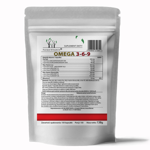 Forest Vitamin  OMEGA 3-6-9 1000mg  100 Kapsułek Softgel