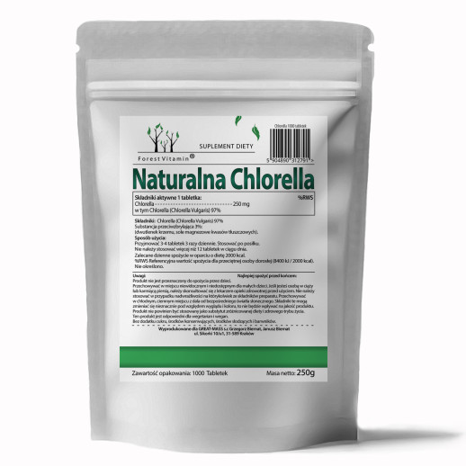 Forest Vitamin - Chlorella Naturalna 250mg 1000 tabletek