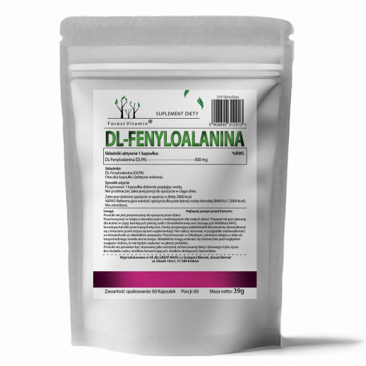 Forest Vitamin - DL-Fenyloalanina 60 kapsułek DLPA
