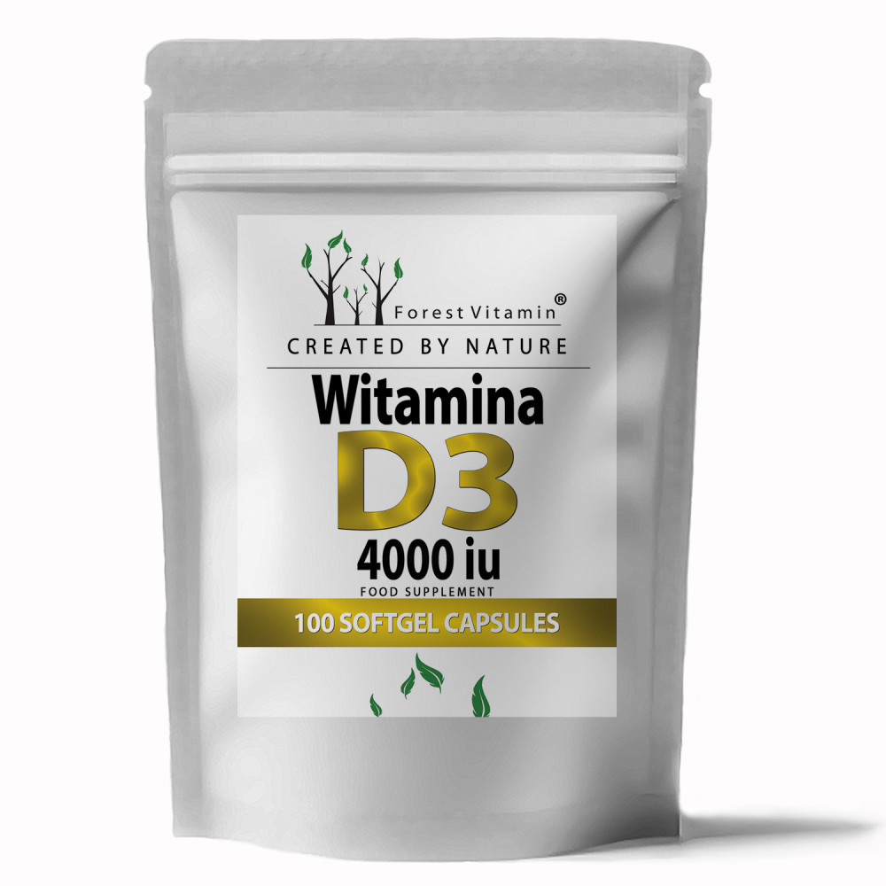 Forest Vitamin - Witamina D3 4000iu 100 kapsułek