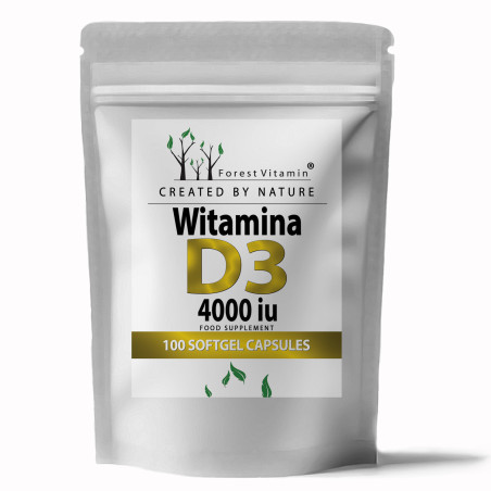 Forest Vitamin - Witamina D3 4000iu 100 kapsułek