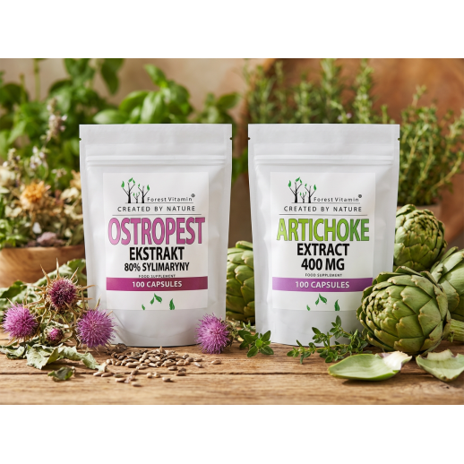 Ostropest Plamisty + Ekstrakt z Karczocha