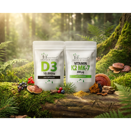 Witamina K2mk7 200mcg + D3 10000iu 250 kapsułek