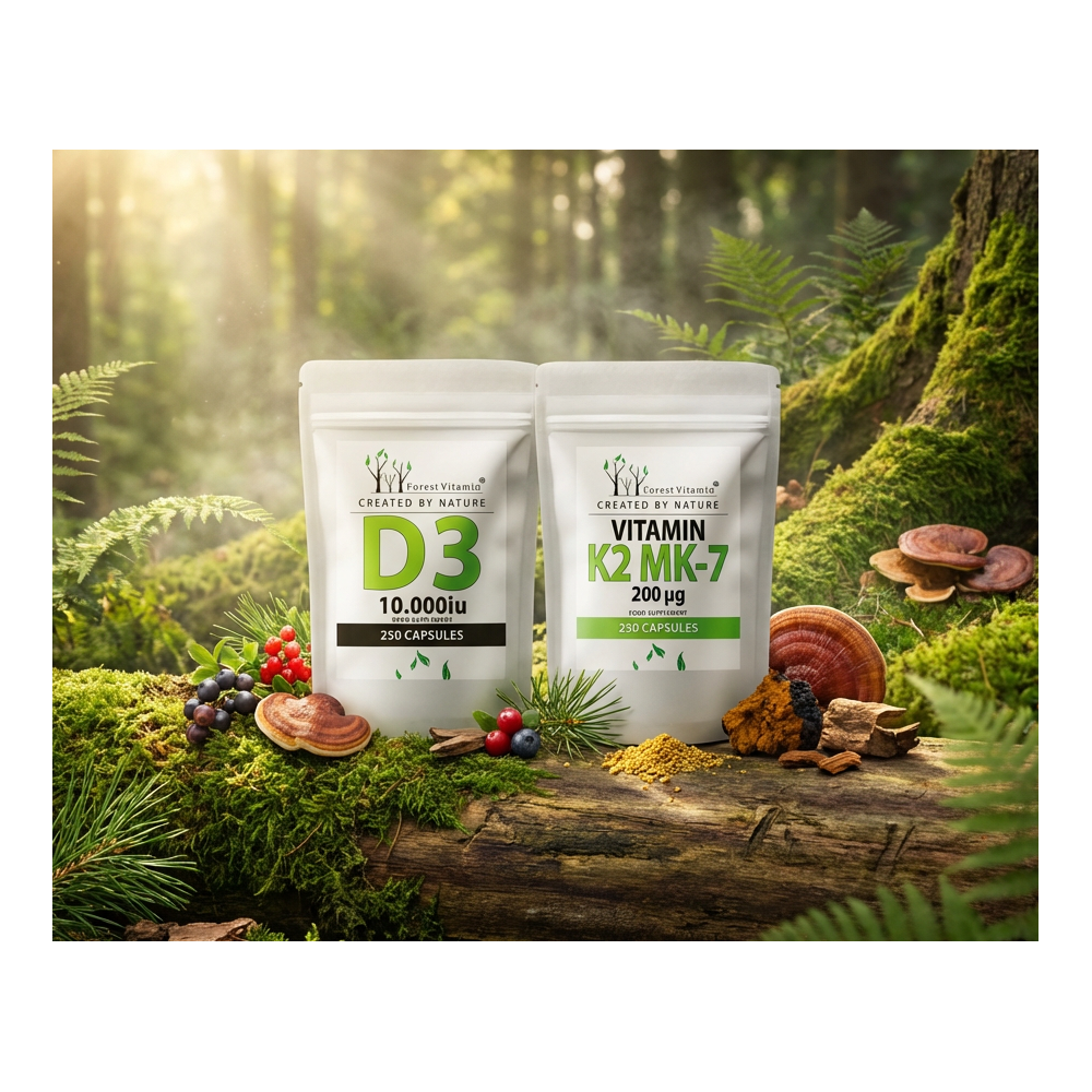 Witamina K2mk7 200mcg + D3 10000iu 250 kapsułek