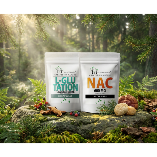 L-Glutation 500mg + N-Acetyl L-Cysteina 600mg