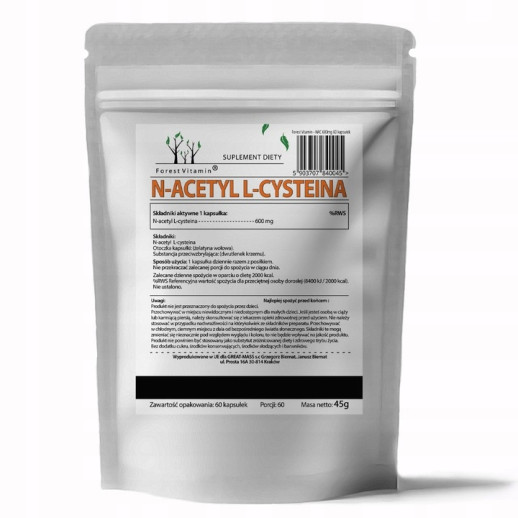 L-Glutation 500mg + N-Acetyl L-Cysteina 600mg