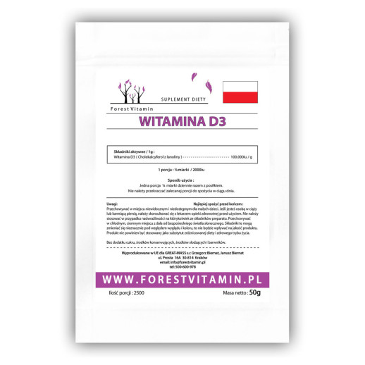 Forest Vitamin®  D3 100.000iu 50g  Proszek