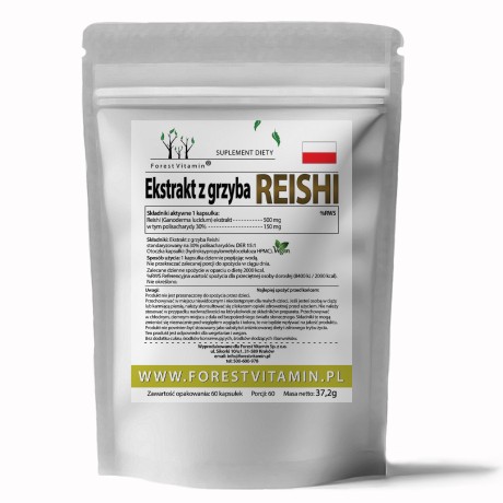 Przejdź do produktu Forest Vitamin® Ekstrakt z Grzyba REISHI 500 mg - 60 Kapsułek