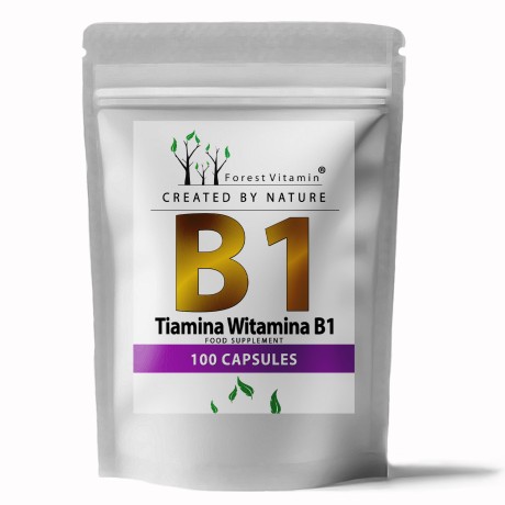 Przejdź do produktu Forest Vitamin® Witamina B1 Tiamina 100 mg - 100 Kapsułek HPMC