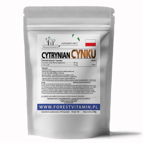 Przejdź do produktu Forest Vitamin® Cytrynian Cynku 15 mg - 100 Kapsułek