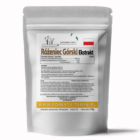 Przejdź do produktu Forest Vitamin® Różeniec Górski Ekstrakt 100 mg - 100 Kapsułek