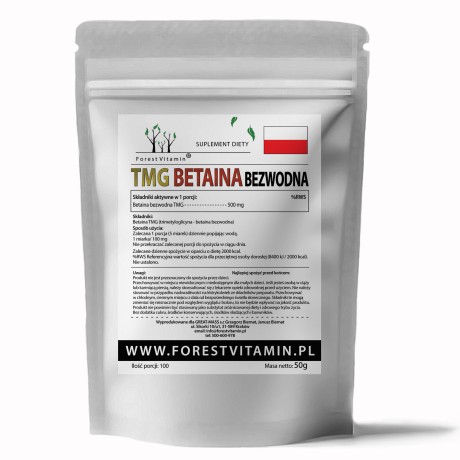 Przejdź do produktu Forest Vitamin® Betaina Bezwodna TMG - 50 gramów w Proszku