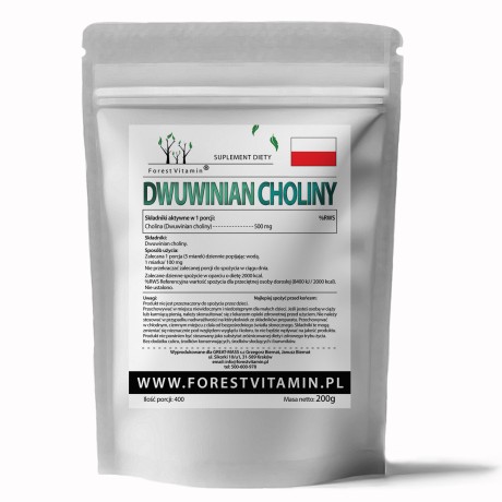 Przejdź do produktu Forest Vitamin® Dwuwinian Choliny 500 mg - 200 gramów w Proszku