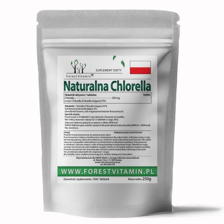 Przejdź do produktu Forest Vitamin® Chlorella Naturalna 250 mg - 1000 Tabletek