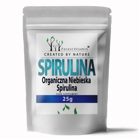 Przejdź do produktu Forest Vitamin® Spirulina Organiczna Niebieska 340 mg - 25 gramów w Proszku