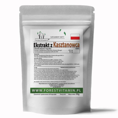 Przejdź do produktu Forest Vitamin® Ekstrakt z Kasztanowca 400 mg - 60 Kapsułek
