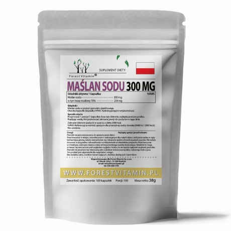Przejdź do produktu Forest Vitamin® Maślan Sodu 300 mg - 100 Kapsułek HPMC