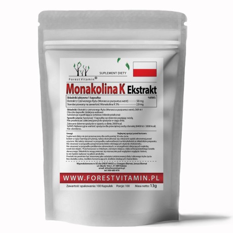 Przejdź do produktu Forest Vitamin® Monakolina K Ekstrakt z Czerwonego ryżu - 100 Kapsułek