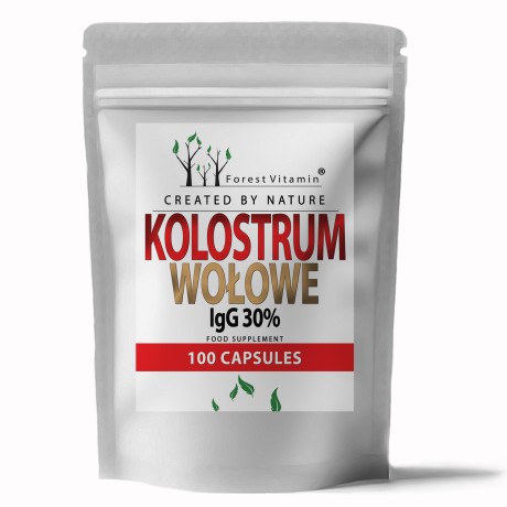 Przejdź do produktu Forest Vitamin® Kolostrum Wołowe IgG 30% 300 mg - 100 Kapsułek