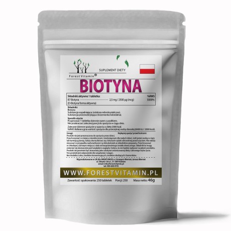 Przejdź do produktu Forest Vitamin® Biotyna 2.5 mg - 250 Tabletek