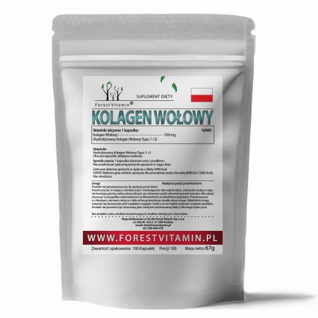 Przejdź do produktu Forest Vitamin® Kolagen Wołowy 550 mg - 100 Kapsułek