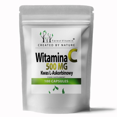 Przejdź do produktu Forest Vitamin® Witamina C 500 mg (Kwas L-Askorbinowy) - 100 Kapsułek