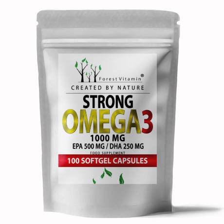 Przejdź do produktu Forest Vitamin® Omega-3 Strong 1000 mg + Witamina E - 100 Kapsułek SoftGel