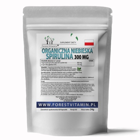 Przejdź do produktu Forest Vitamin® Organiczna Niebieska Spirulina 300 mg - 60 Kapsułek