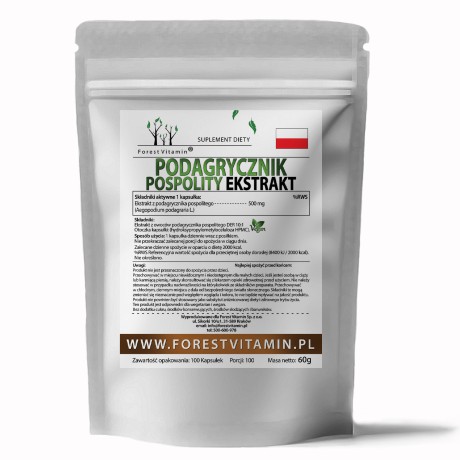 Przejdź do produktu Forest Vitamin® Podagrycznik Pospolity Ekstrakt 500 mg - 100 Kapsułek