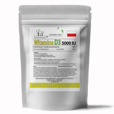 Przejdź do produktu Forest Vitamin® Witamina D3 5000 iu - Softgel Kapsułki