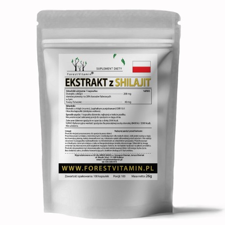 Przejdź do produktu Forest Vitamin® MUMIO Shilajit Ekstrakt 200 mg - 100 Kapsułek