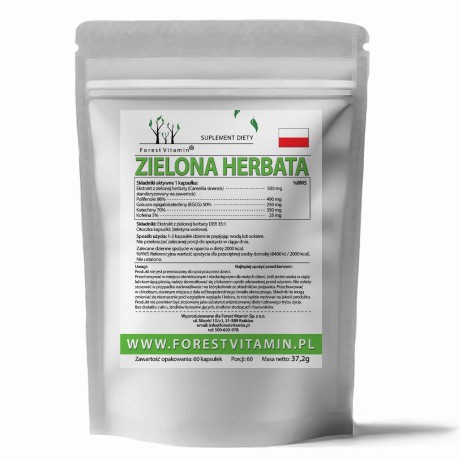 Przejdź do produktu Forest Vitamin® Zielona Herbata Ekstrakt 500 mg - 60 Kapsułek