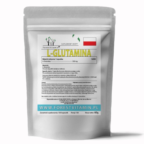 Przejdź do produktu Forest Vitamin® L-GLUTAMINA 500 mg - 100 Kapsułek
