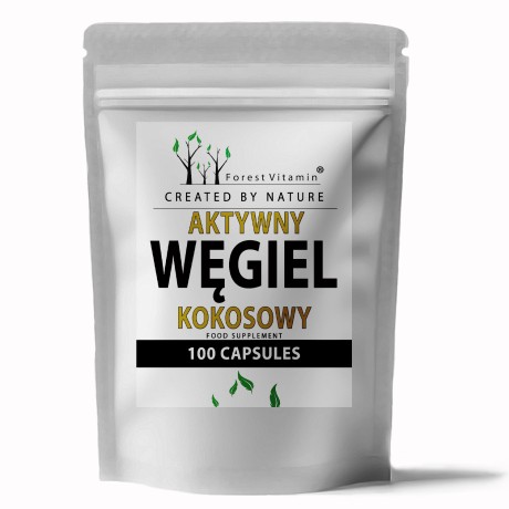 Przejdź do produktu Forest Vitamin® WĘGIEL KOKOSOWY AKTYWNY 150 mg -  100 Kapsułek